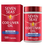 Seven Seas Omega-3 Fish Oil Plus Cod Liver Oil High Strength - 120 One-A-Day Capsules