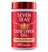 Seven Seas Cod Liver Oil Max Strength Omega-3 Fish Oil & Vitamin D 60 Capsules
