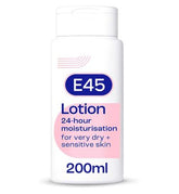 E45 Moisturiser Body Lotion for Dry, Sensitive & Eczema Prone Skin - 200ml