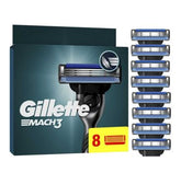 Gillette Mach3 Razor Refills for Men, 8 Razor Blade Refills
