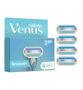 Gillette Venus Razor Blades, Smooth 3 Blade Women’s Razor Blades X4<br/>