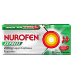 Nurofen Express Pain Relief Ibuprofen 200mg Liquid Capsules 16s