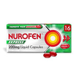 Nurofen Express Pain Relief Ibuprofen 200mg Liquid Capsules 16s