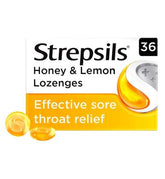 Strepsils Honey & Lemon Lozenges for sore throat x36