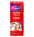 Calpol SixPlus Sugar Free Suspension Strawberry Flavour 6+ Years 200ml