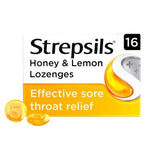 Strepsils Honey & Lemon Lozenges for sore throat x16