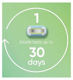 Gillette Venus Extra Smooth Women’s Razor, 1 Refill Razor Cartridges, Reusable Handle and Shower Holder