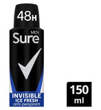 Sure Anti-perspirant Aerosol Invisible Ice Fresh Deodorant 150ml