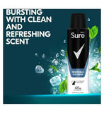 Sure Anti-perspirant Aerosol Invisible Ice Fresh Deodorant 150ml