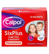 Calpol SixPlus Sugar Free Suspension Strawberry Flavour 6+ Years 12x5ml sachets