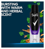 Sure Men Antiperspirant Aerosol Active Dry 150 ml