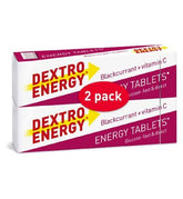 Dextro Energy Blackcurrant + Vitamin C Dextrose Tablets 2 x 47g (28 Tablets)