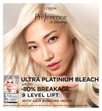 L’Oréal Paris Preference Ultra Platinum Bleach Permanent Hair Dye, Ultimate Advanced Lightening, Up to 9 Level Lift