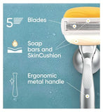 Gillette Venus Razor Blades, PRO ComfortGlide Coconut with Olay 5 Blade Women’s Razor Blades X3