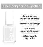 Essie Nail Polish 1 Blanc Creamy Bright White Colour, Original High Shine and High Coverage Nail Polish 13.5ml