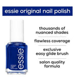 Essie Nail Polish 92 Aruba Blue Royal Colbolt Shimmer Blue, Original High Shine and High Coverage Nail Polish 13.5 ml