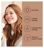 Panasonic Healthy Shine Protection Hair Dryer for Frizz-Free, Shiny Hair & Fast, EH-NA65 with Nanoe™ Technology (Pink)