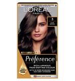 L’Oréal Paris Preference Permanent Hair Dye, Luminous Colour, Dark Brown 3.0