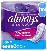 Always Discreet Incontinence Pads Plus Women Long x10