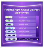 Always Discreet Incontinence Pads Plus Women Long x10
