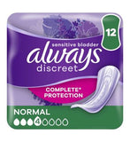 Always Discreet Incontinence Pads Normal For Sensitive Bladder x 12