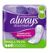 Always Discreet Incontinence Pads Small Plus For Sensitive Bladder x16