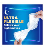 Always FlexProtect Sanitary Pads, Size 3 Night Wings, Unscented, 10 Pads