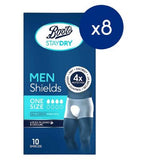 Boots Staydry Men Normal Shields - 80 Shields (8 Pack Bundle)
