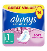 Always Sensitive Normal Ultra (Size 1) Sanitary Towels Wings 14 Pads