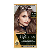 L’Oréal Paris Preference Permanent Hair Dye, Luminous Colour, Cool Iridescent Very Light Brown 6.21