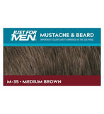 Just For Men Moustache & Beard Brush-In Colour Gel, Medium Brown
