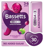 Bassetts Blackcurrant & Apple Flavour Multivitamins with Omega 3 - 3-6 Years. 30 Pack