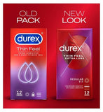 Durex Thin Feel Extra Lube Condoms - Regular Fit 12 pack
