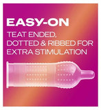 Durex Pleasure Me Ribbed & Dotted Condoms - Regular Fit -12 pack