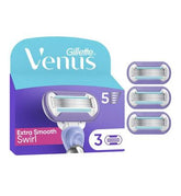 Gillette Venus Razor Blades, Extra Smooth Swirl 5 Blade Women’s Razor Blades X3