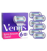 Gillette Venus Razor Blades, Extra Smooth Swirl 5 Blade Women’s Razor Blades X6