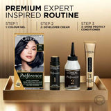 L’Oréal Paris Preference Permanent Hair Dye, Luminous Colour, Cool Black P11