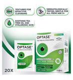 Optase Tea Tree Oil Eyelid Cleansing Wipes - for Daily Eyelid Hygiene & Relief for Tired Eyes - 20 Sterile Wipes