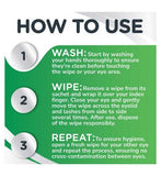 Optase Tea Tree Oil Eyelid Cleansing Wipes - for Daily Eyelid Hygiene & Relief for Tired Eyes - 20 Sterile Wipes