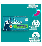 Gaviscon Heartburn & Indigestion Relief Peppermint Flavour Tablets x48