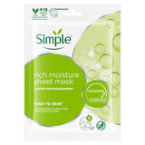 Simple Kind To Skin Rich Moisture Sheet Mask 21 ml 1 Mask