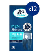 Boots StayDry Men Normal Shields - 120 Shields (12 Pack Bundle)
