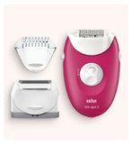 Braun Silk-épil 3, Epliator for Long Lasting Hair Removal - White/Pink 3-410