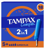 Tampax Compak Super Plus Tampons Applicator 18X