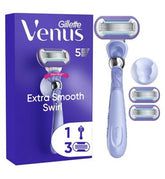 Venus Extra Smooth Swirl Women's Razor Handle + 3 Blades