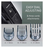 Panasonic Wet & Dry Electric Beard, Hair & Body Trimmer, 3 Attachments, 58 Cutting Lengths, ER-GB86, Sharpest Japanese Blades