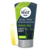 Veet Men Total Pro In Shower Hair Removal Cream Body Normal - 150ml