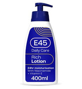 E45 Rich 24h Body Lotion Moisturiser with Primrose Oil for Dry & Sensitive Skin - 400ml