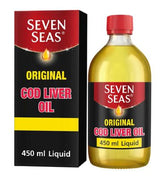 Seven Seas Cod Liver Oil Plus Omega-3 Fish Oil Liquid with Vitamin D 450ml