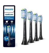 Philips Sonicare Premium Plaque Defence BrushSync Enabled Replacement Toothbrush Brush Heads (Black) 4pk HX9044/33